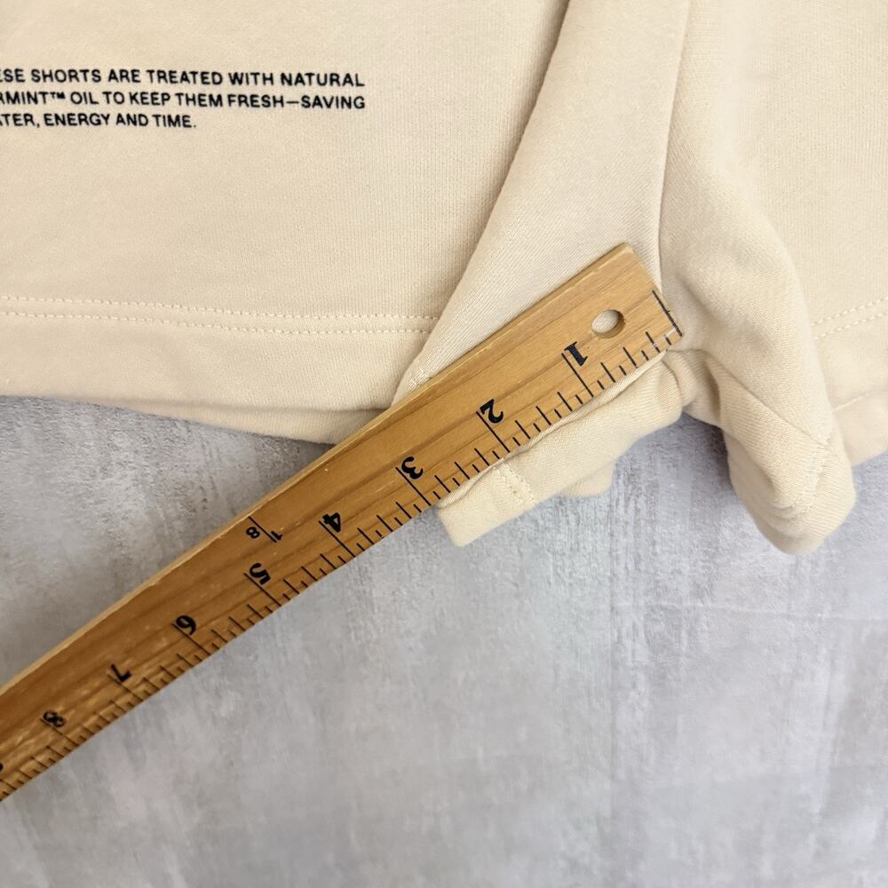 Pangaia Shorts Womens S Beige Organic Cotton Sweatshorts Drawstring Lounge READ! - Picture 8 of 12